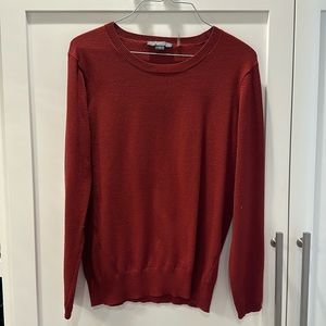 Red orange fall colored sweater